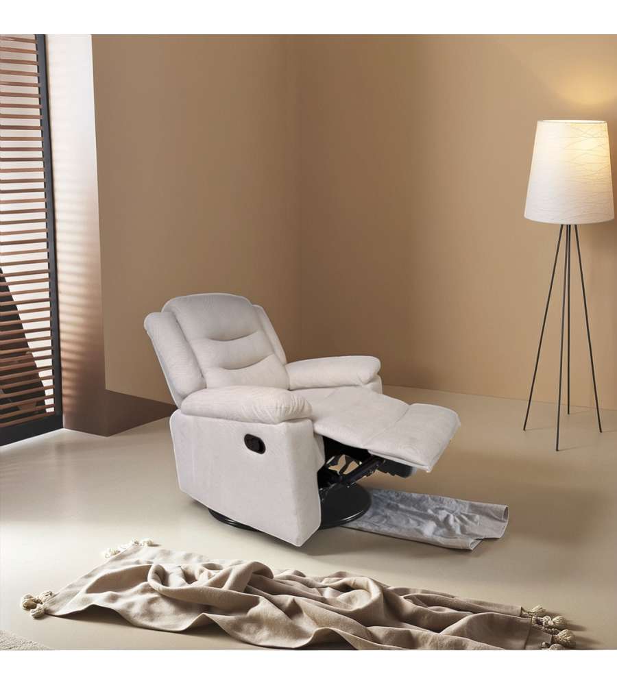 DOMO MEA SALOTTO COMFORT POLTRONA + DIVANI 2 E 3 POSTI RECLINABILI GREIGE