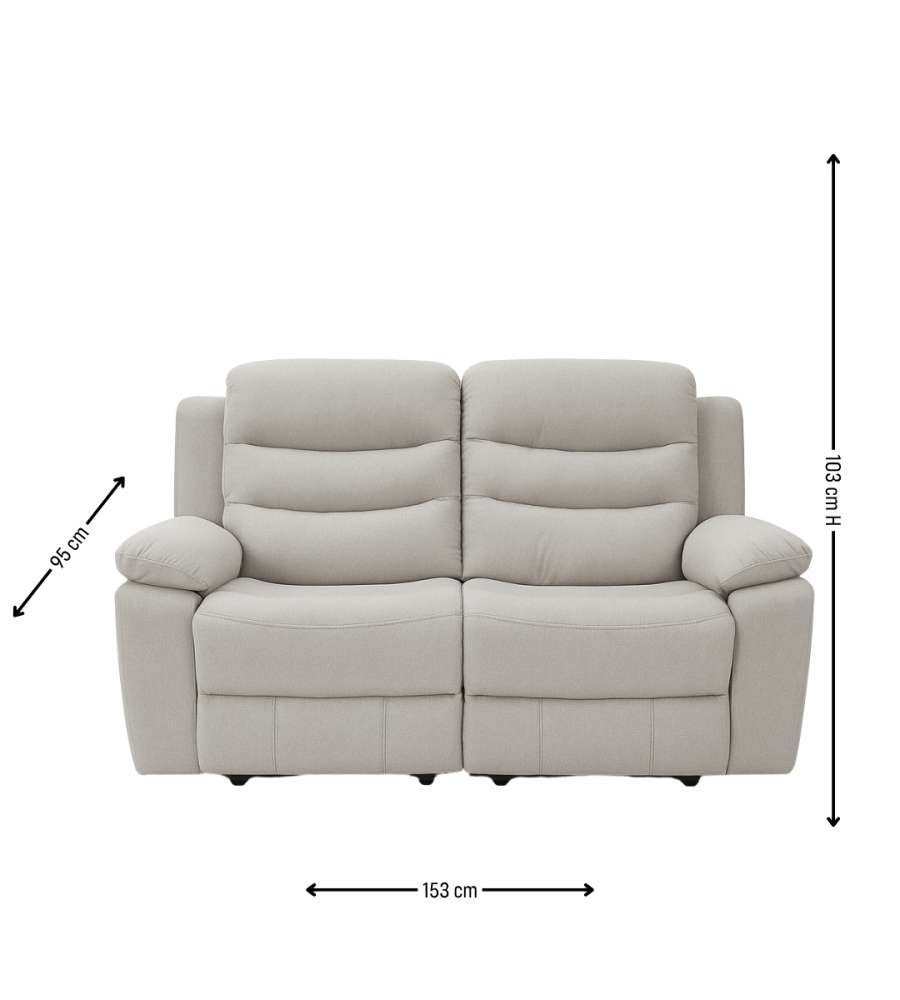 DOMO MEA SALOTTO COMFORT POLTRONA + DIVANI 2 E 3 POSTI RECLINABILI GREIGE