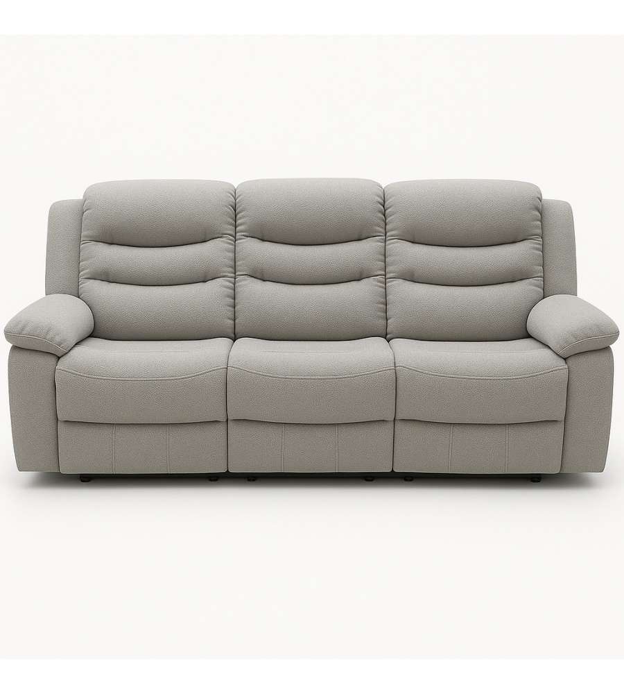 DOMO MEA SALOTTO COMFORT POLTRONA + DIVANI 2 E 3 POSTI RECLINABILI GREIGE