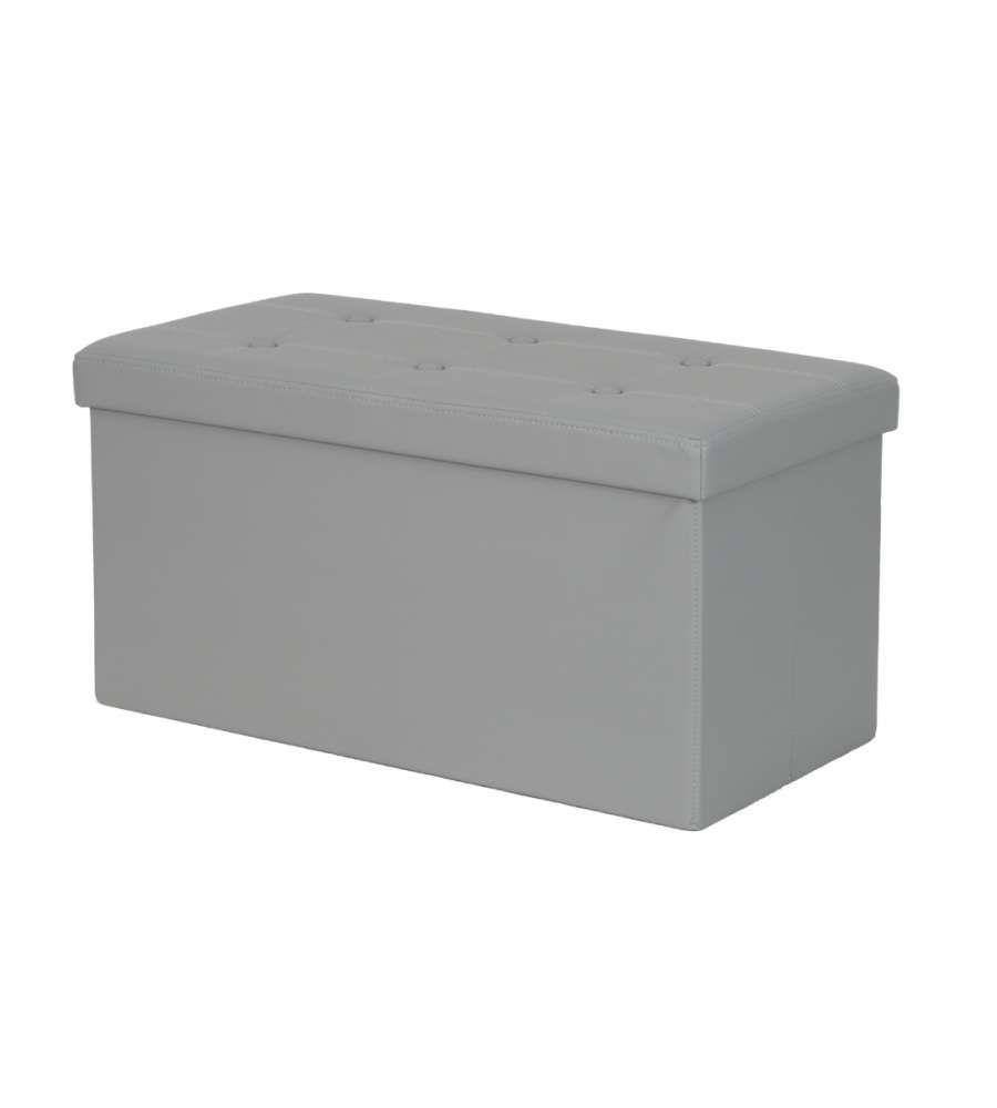 Domo Mea Pouf Pieghevole Salvaspazio - Grigio - 76x38x38 cm