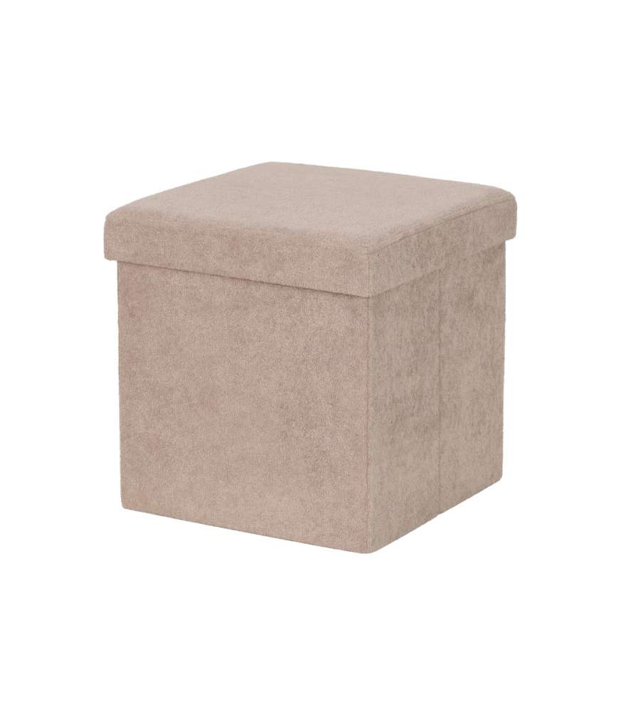 Domo Mea Pouf Pieghevole Salvaspazio - Beige - 38x38x38 cm