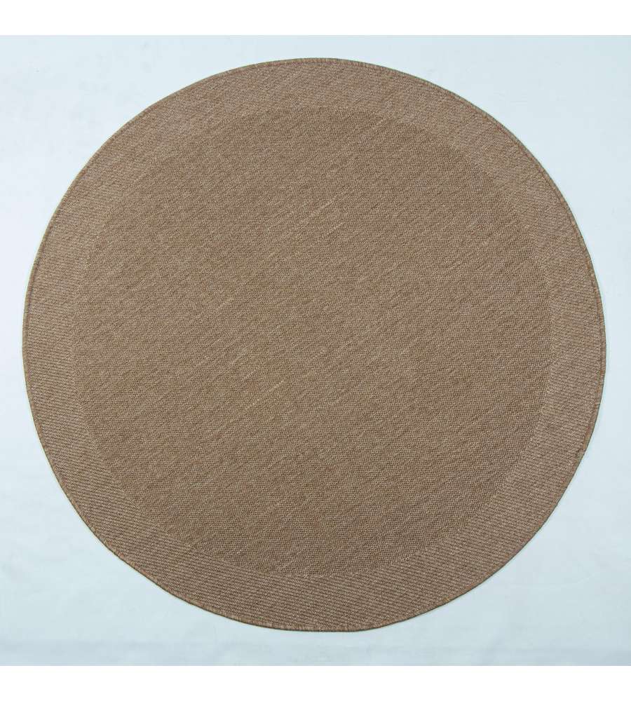 Domo Mea Tappeto Outdoor Rotondo 120 cm Beige Naturale Polipropilene