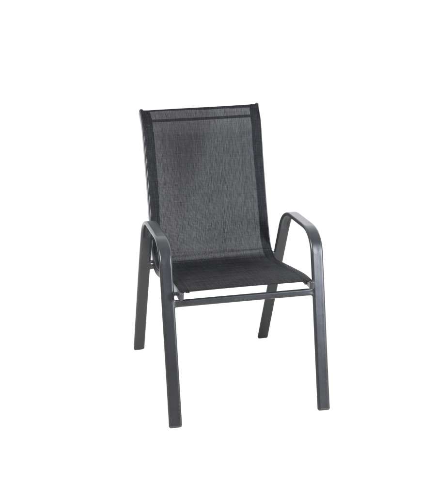 Domo Mea Sedia Eden da Esterni Textilene Grigio Scuro 55x75x93,5 h cm