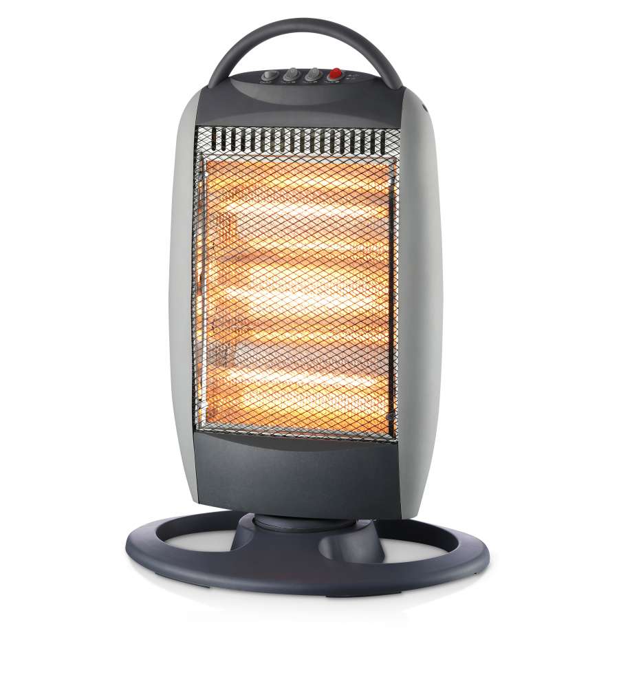 Dr.C Stufa Alogena Oscillante 1200W con Manico - 28x12,5x49cm