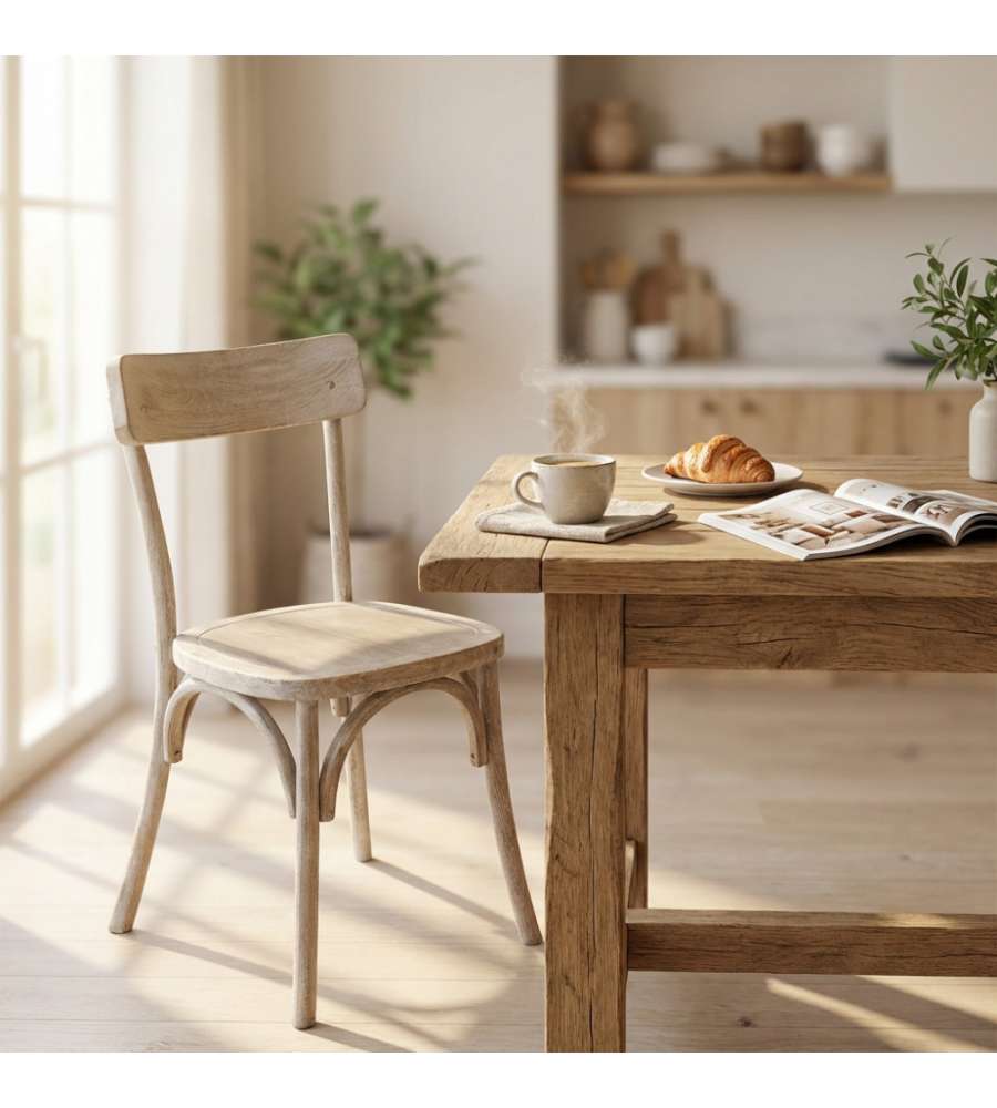 Cosma Sedia Poltrona Naturale Olmo 45x42x87 cm Design Ergonomico