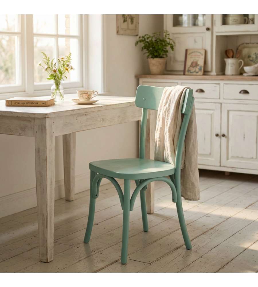 Cosma Sedia Polly Verde 45x42x87 cm Design Moderno Senza Braccioli