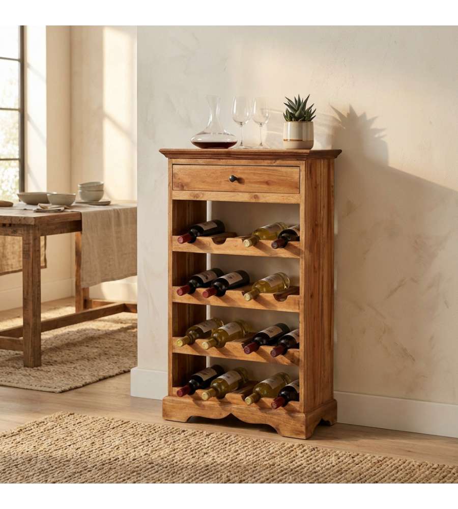 Cosma Abigail Cantinetta in Legno di Mogano Marrone 55x23x85 cm Fisso