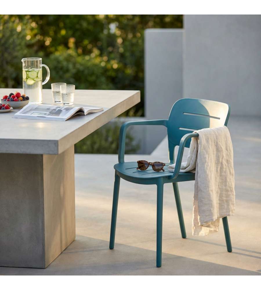 Cosma Poltrona Giselle Verde Petrolio 53x52,5x79 cm con Braccioli