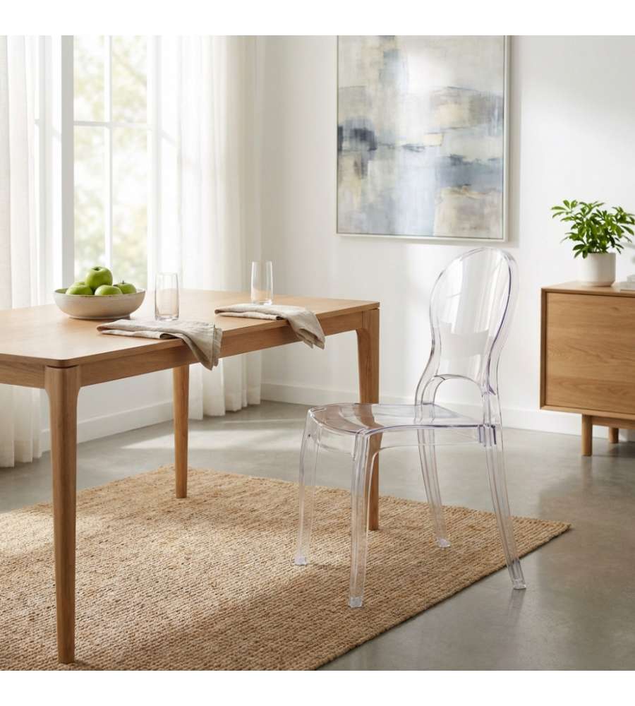 Cosma Sedia Halles Trasparente in Policarbonato 46.1x55x98 cm