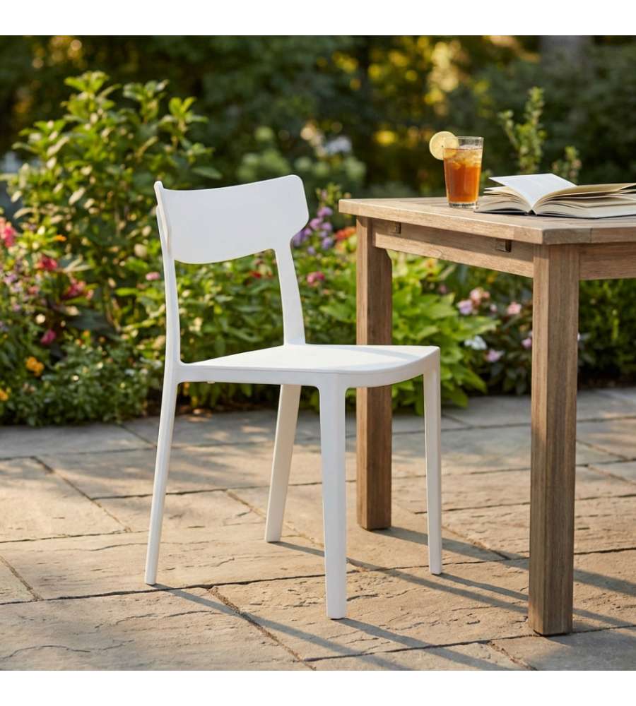 Cosma Sedia Debby Bianco Impilabile 46.5x48x80.5 cm Moderna