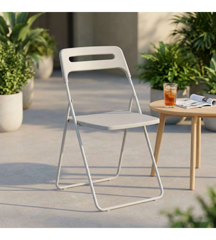 Cosma Sedia impilabile Grigio Chiaro 40x43x78 cm senza braccioli