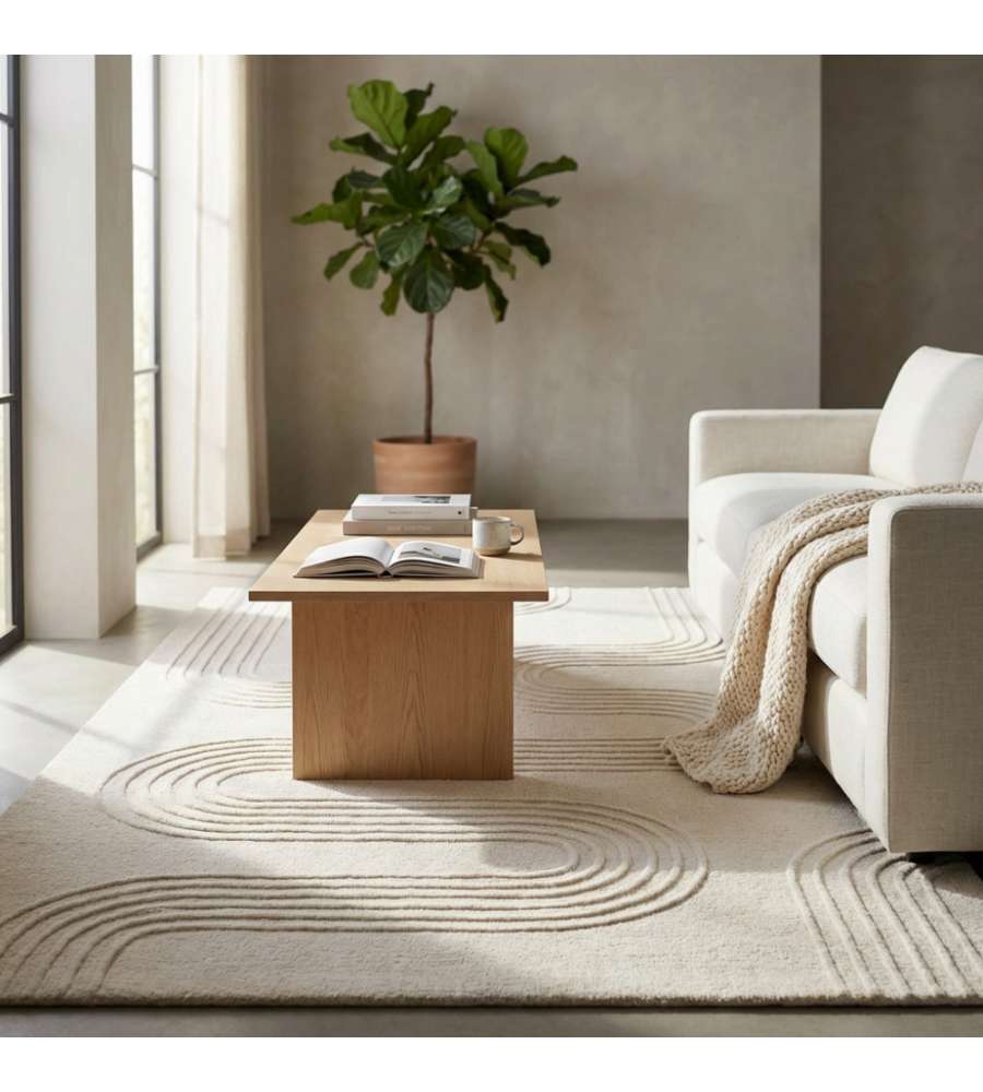 Cosma Tappeto Aymeric in Lana Bianco 160x230 cm Rettangolare Moderno