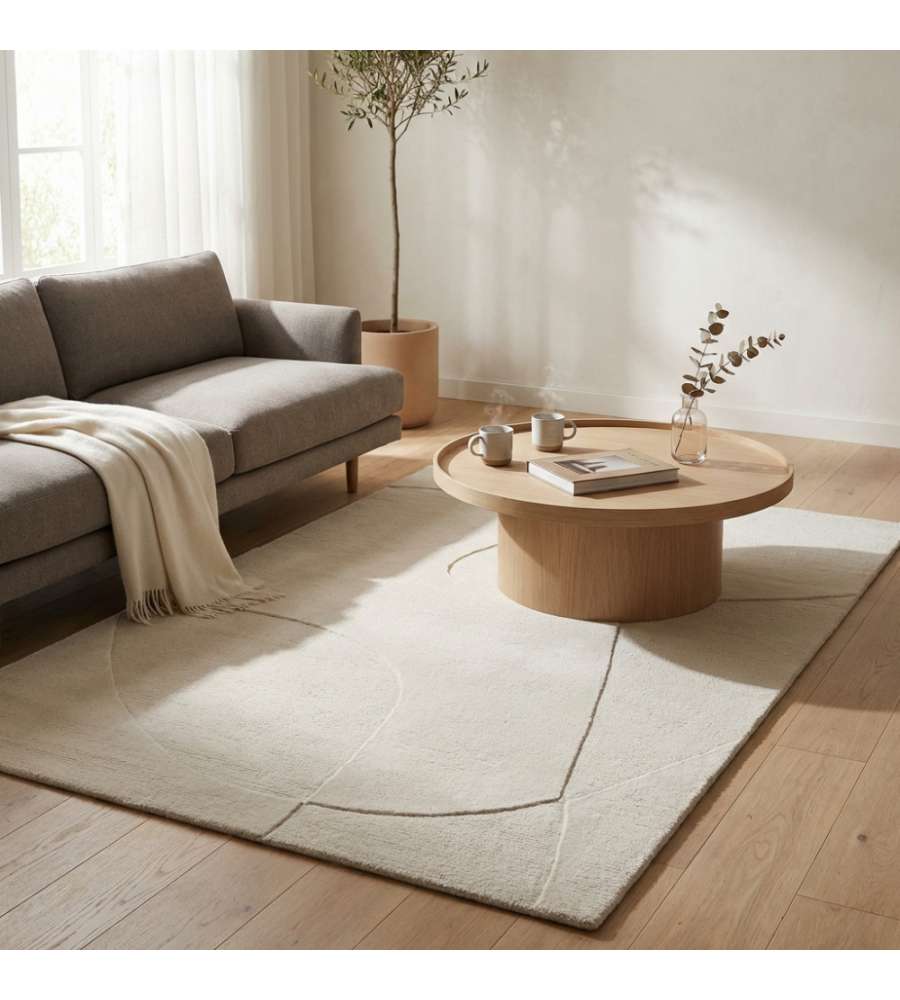 Cosma Tappeto Bastien Moderno Avorio 160x230 cm Rettangolare in Lana