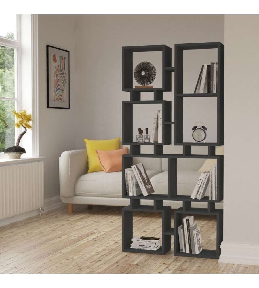 Libreria bifacciale Rail antracite 79x166,5
