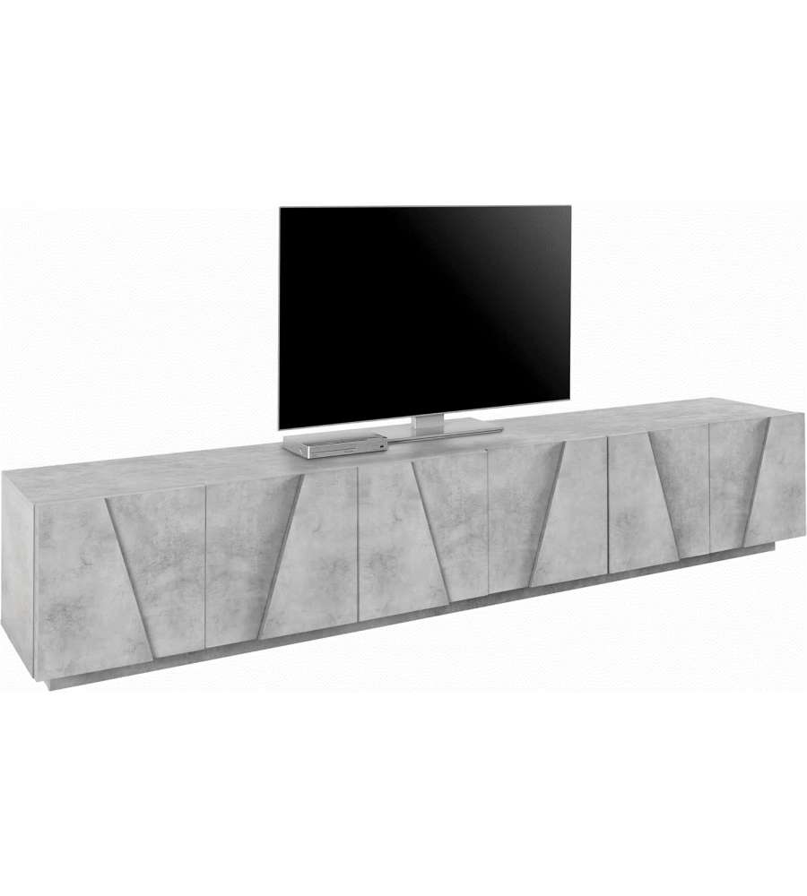 Web Furniture Mobile Porta TV Moderno 243,6x44,2x46 cm Cemento Bronx
