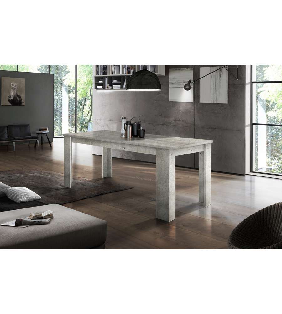 Tavolo Jesi 140 Allungabile Design Moderno Cemento