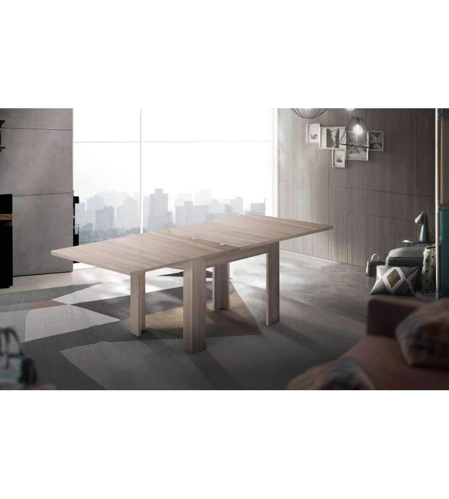 Tavolo Jesi A Libro Allungabile Design Moderno Olmo Perla