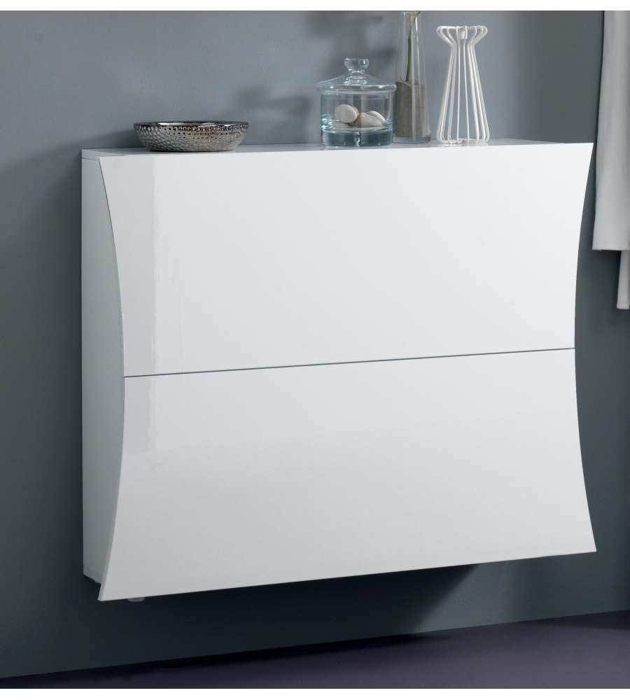 Web Furniture Scarpiera Arco Bianco Lucido - Design Italiano