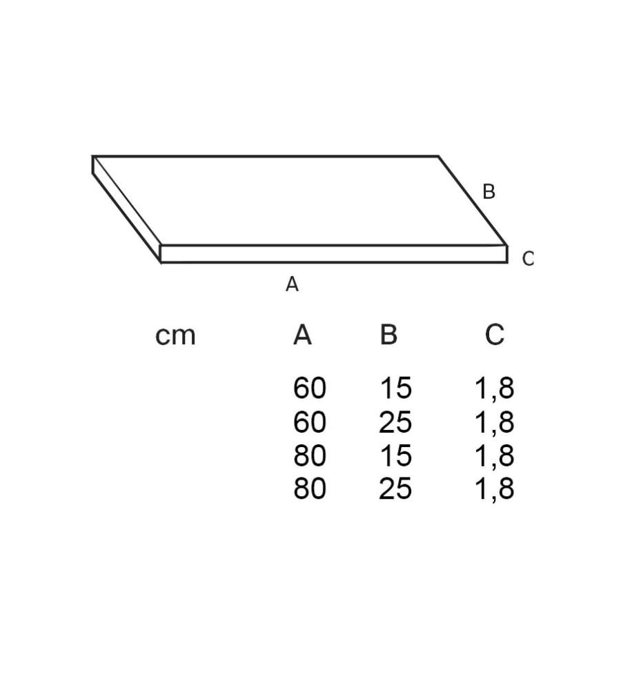 Mensola triangolare 74cm con tre ripiani in legno colore bianco - Moset