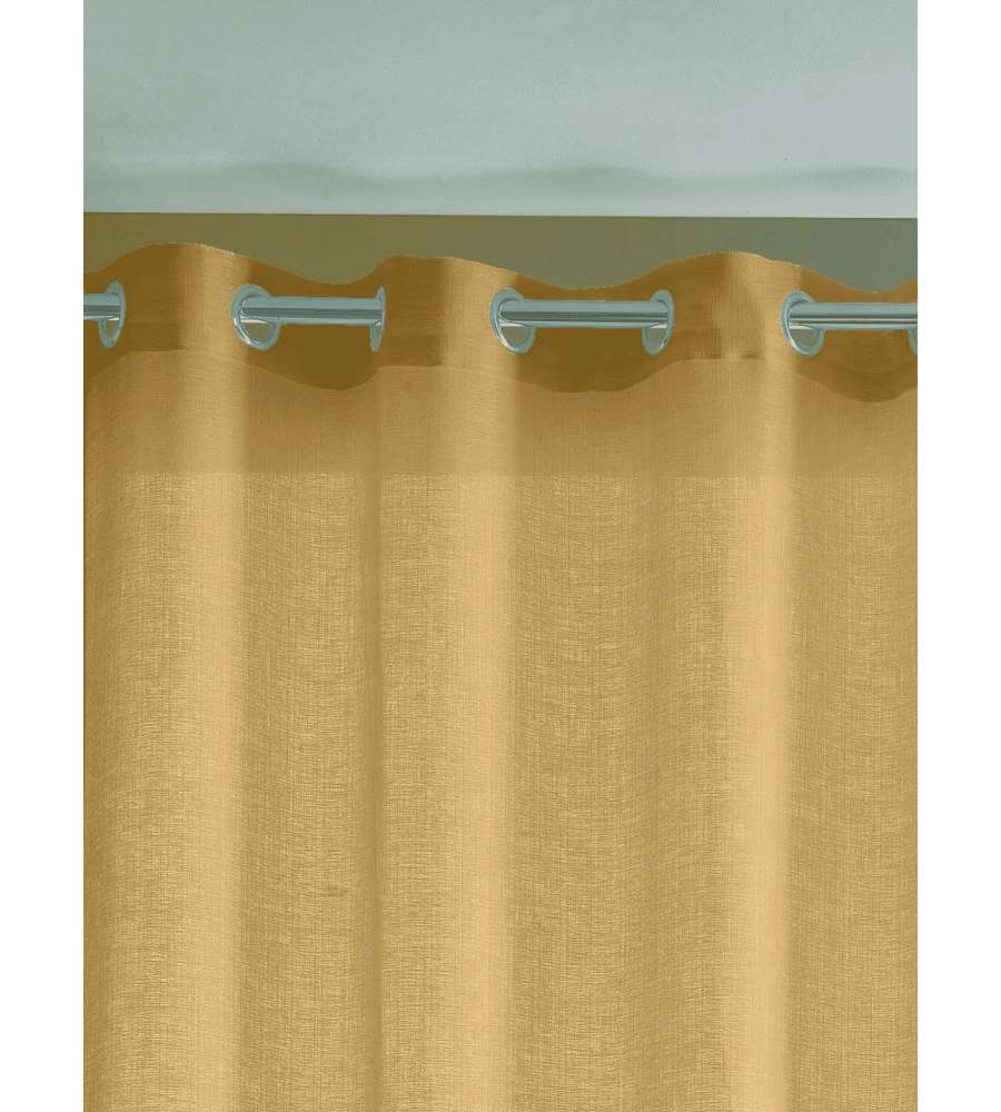 Tenda Tiffany Tortora 140x280 cm Semitrasparente con Anelli