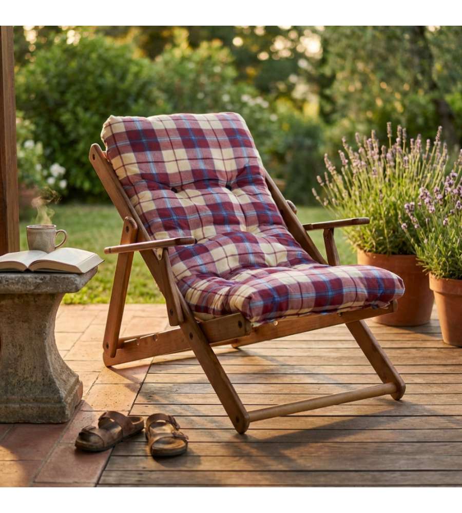 Cosma Poltrona Relax 3 Posizioni Bordeaux con Cuscino 84x60x100 cm