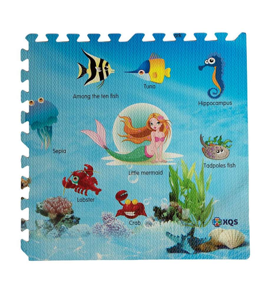 4PZ Tappetino puzzle morbido OCEANO 60 x 60 x 1 cm per bambini