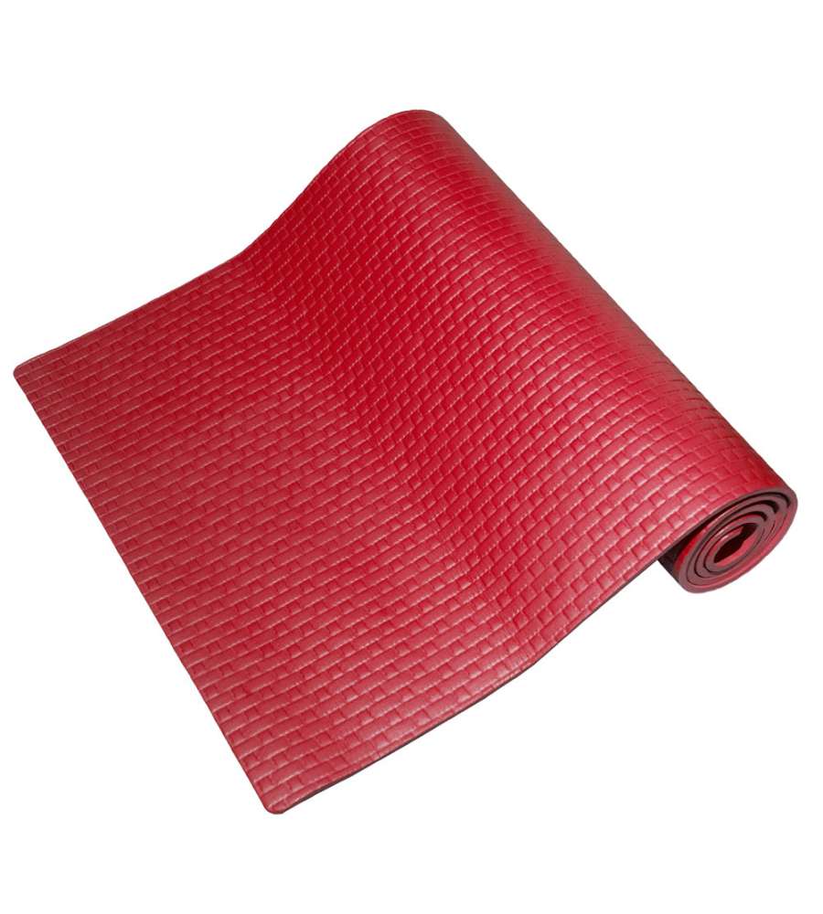 Tappetino Yoga Fitness Per Palestra Pilates Soft 173x61x0, 8 Cm Rosso