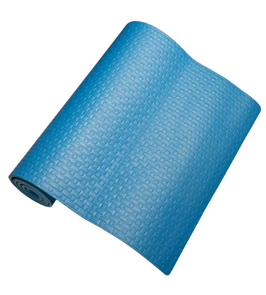 Tappetino Yoga Fitness Grande Per Palestra Pilates Soft 190x91x0, 8 Cm Blu