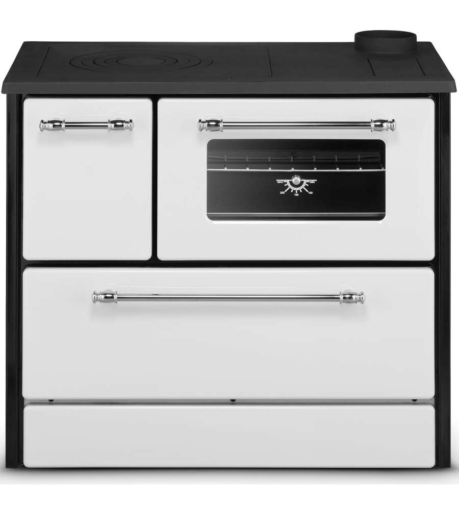 Divina Fire Cucina a Legna Beatrice - Bianca - 87x51x79cm - 9 kW