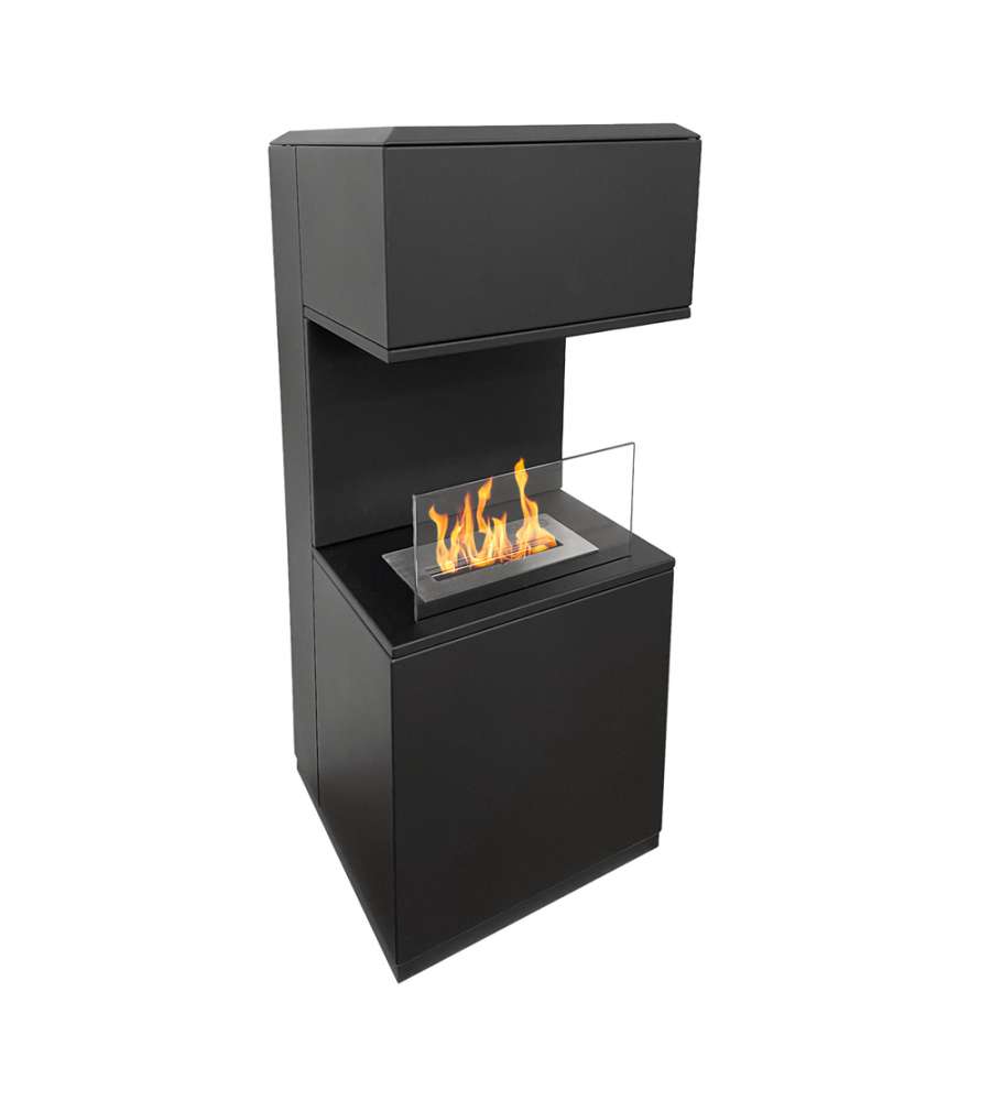 Divina Fire Camino a Bioetanolo Oslo - Acciaio - Nero - 3,2 kW