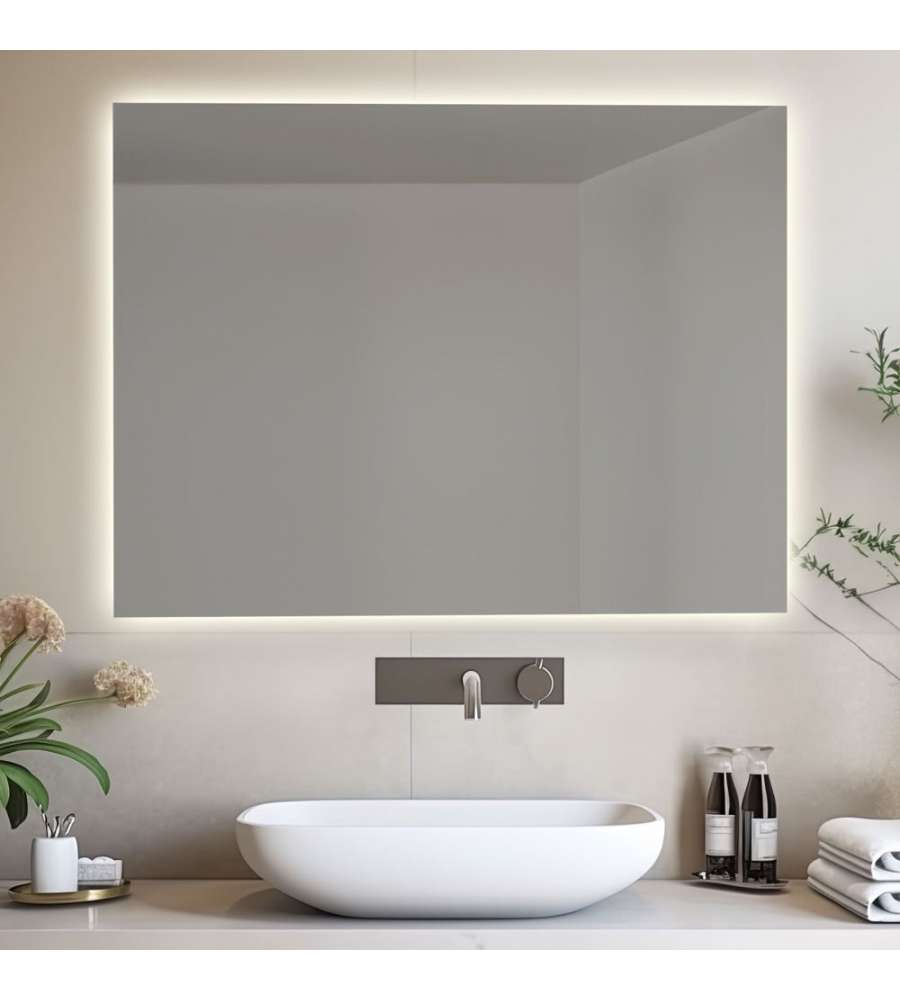 Divina Home Specchio per Bagno Aurora Retroilluminato LED 70x90cm