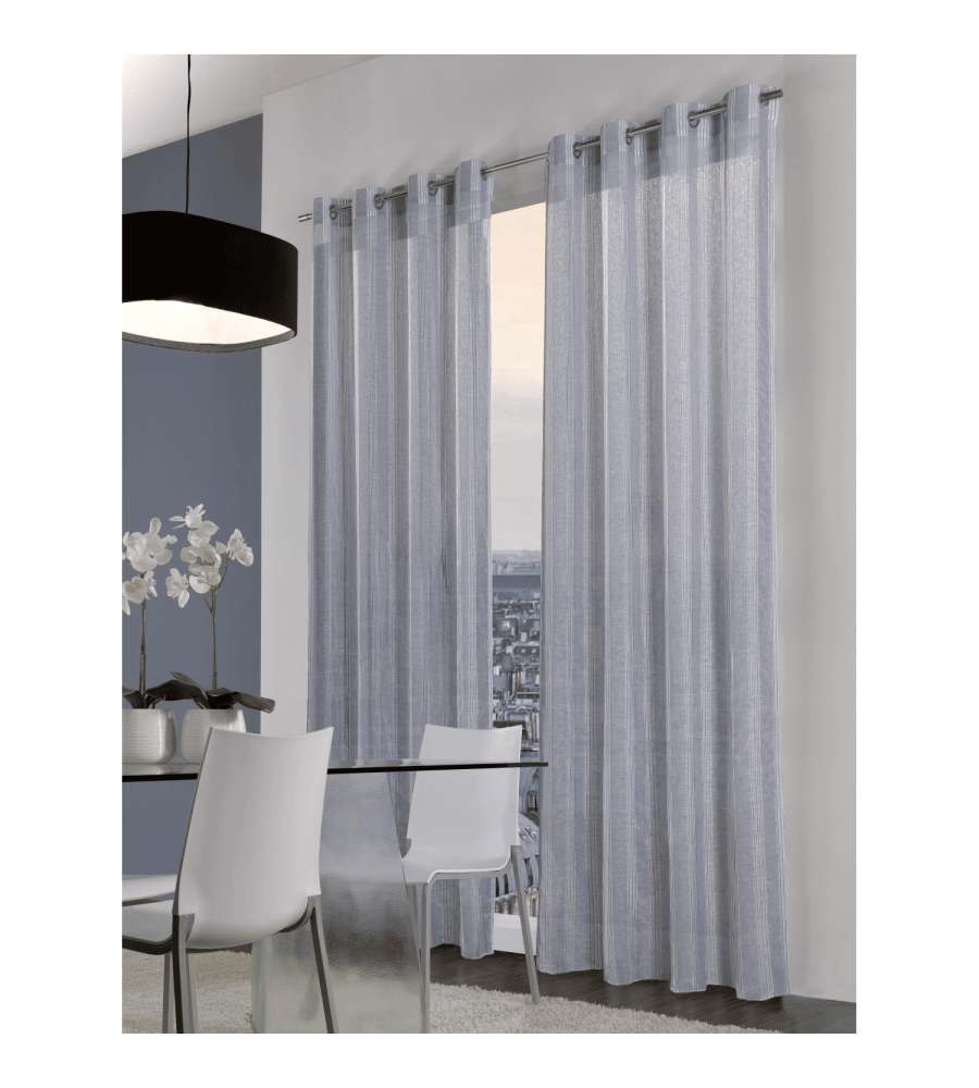 Tenda Nancy Bianco 140x280 cm con Anelli in Poliestere