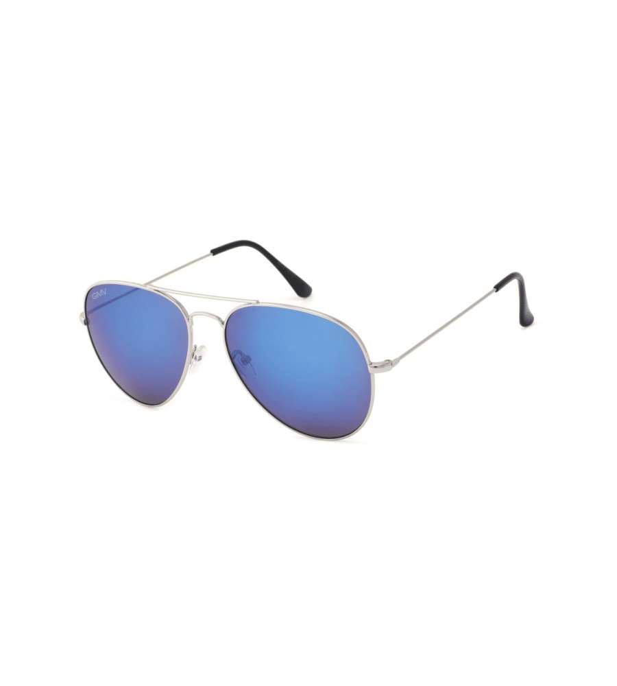 Gian Marco Venturi Occhiali Sole Goccia Argento-Azzurro Specchio Unisex