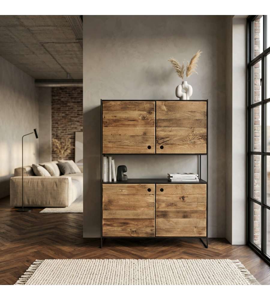 Cosma Mobile Soggiorno in Legno Marrone 100x40x131 cm Anselm