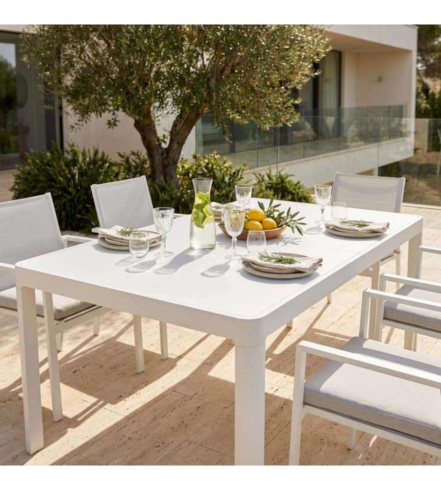 Cosma Tavolo Estensibile Rettangolare Bianco 100/150 cm Alluminio