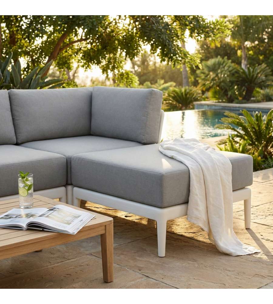 Cosma Seduta per Salotto da Giardino con Cuscino Bianco 69x70x42 cm