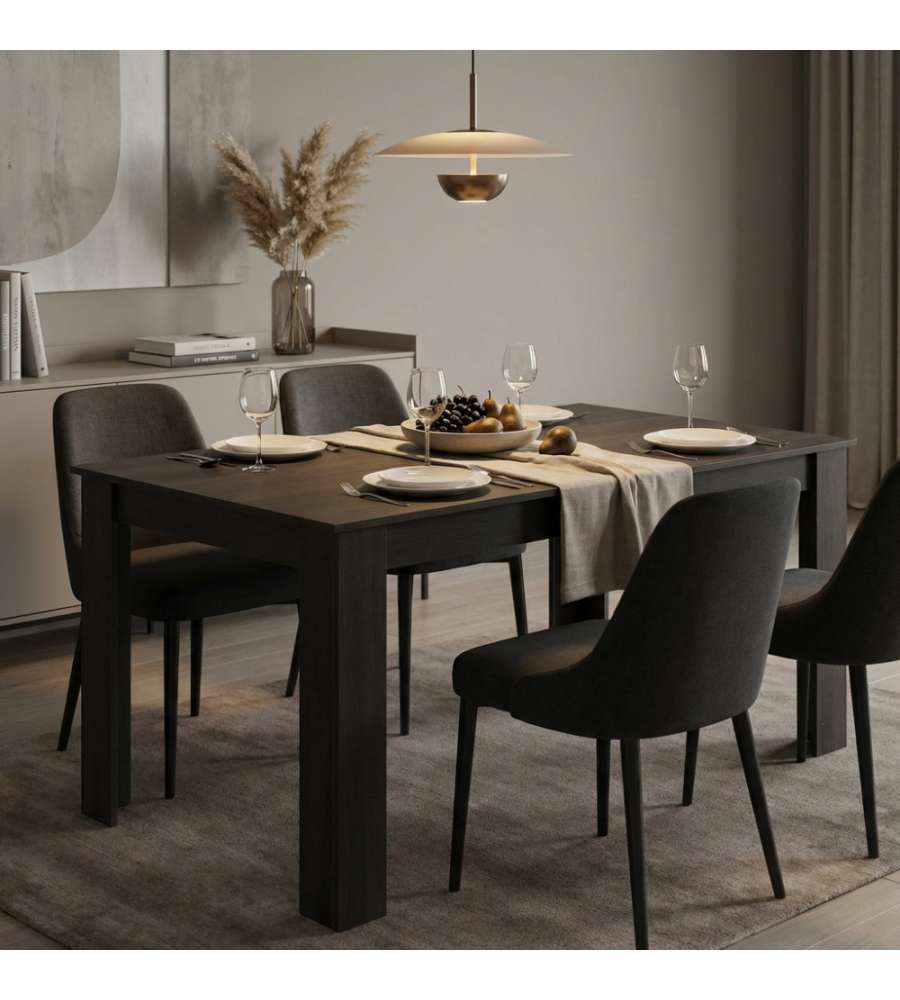 Cosma Tavolo Allungabile Antracite 140/190 x 90 cm Effetto Legno