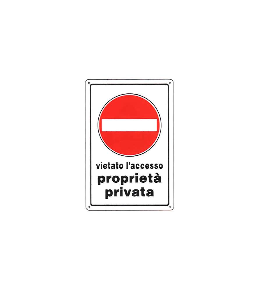 Cartello Proprieta' Privata 20X 30 Plastica