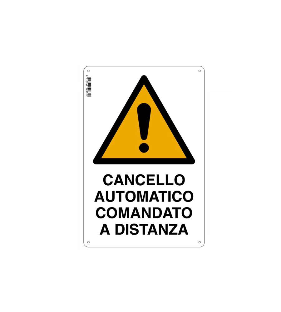 Cartello Cancello Elettrico C.D. 20X 30 Alluminio