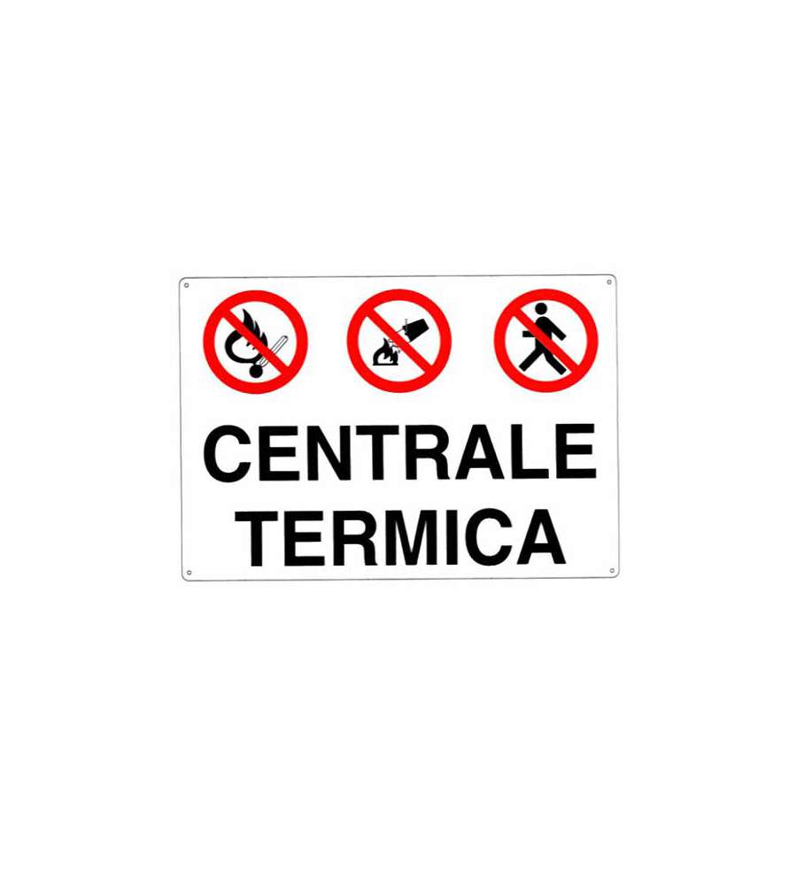 Cartello Centrale Termica 30X 20 Alluminio