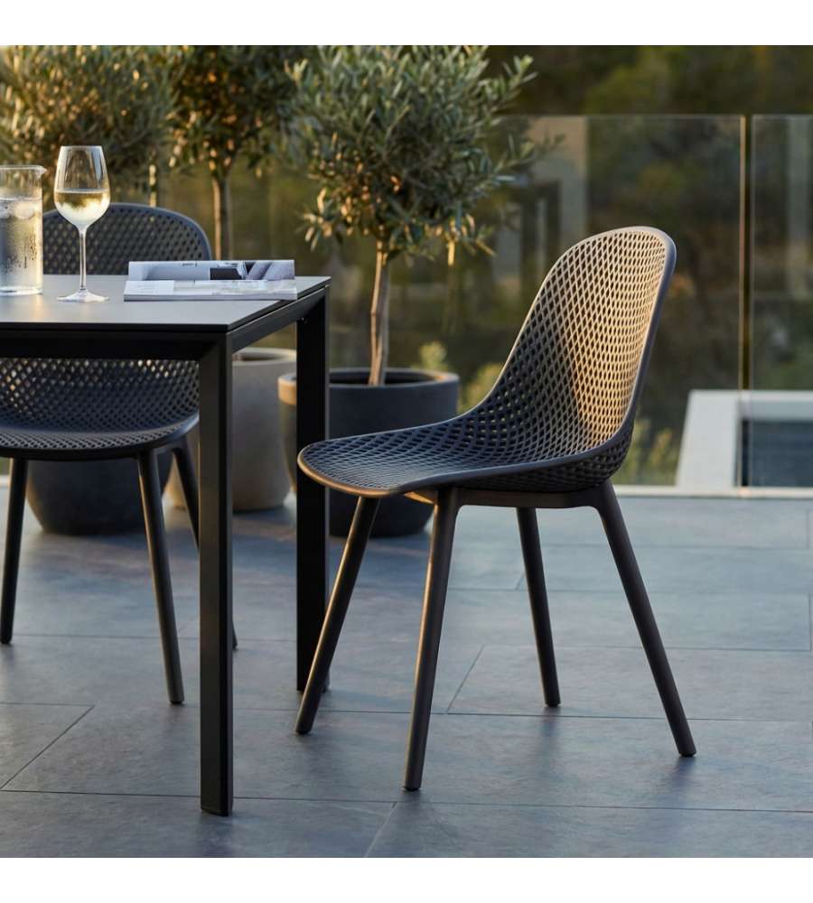 Cosma Sedia Vichy Taupe in Plastica 55x46,5x85 cm Senza Braccioli