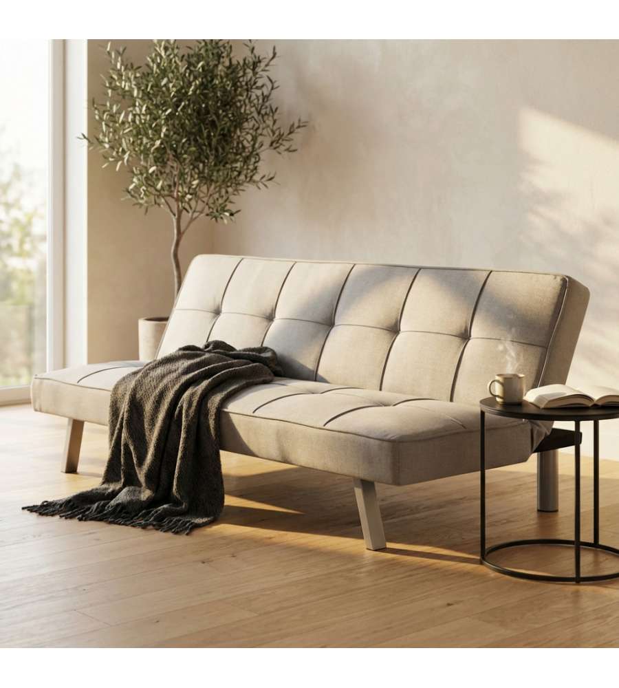 Cosma Divano Letto Aaron Grigio Chiaro Melange 178x80x71 cm Moderno
