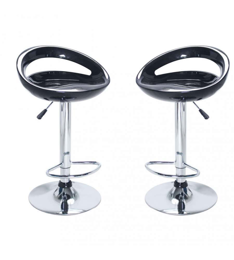 Cosma Sgabello Jimmy girevole e regolabile in ABS colore Nero 43,7 cm
