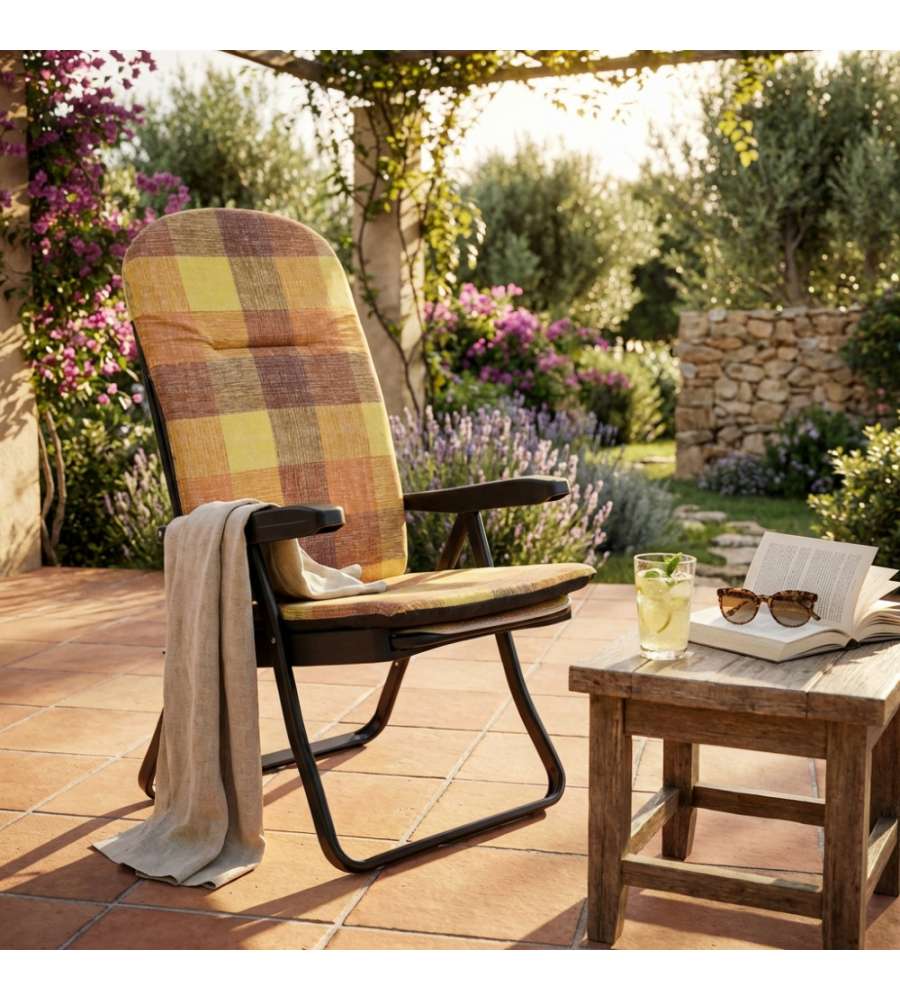 Cosma Sdraio Cipro Carrello Multicolor 155x60x60cm Acciaio Tessuto