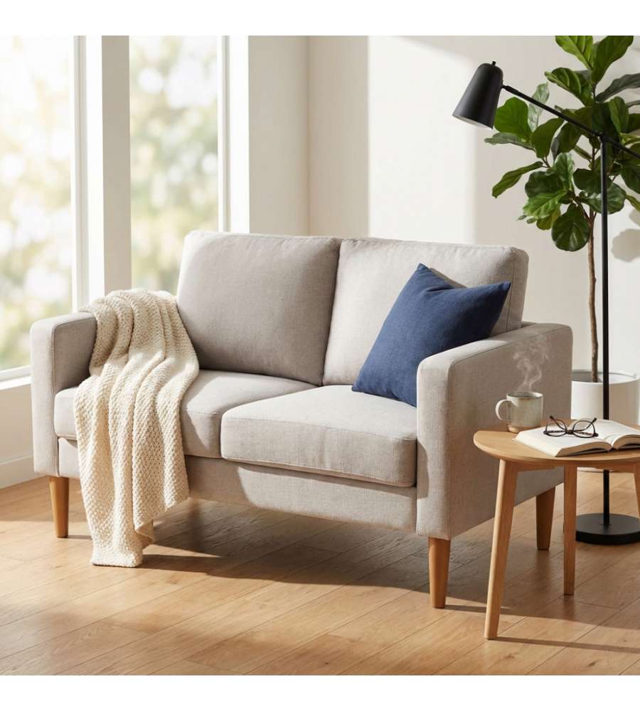 Cosma Divano 2 Posti Ramsey Beige in Tessuto 137x73x82 cm