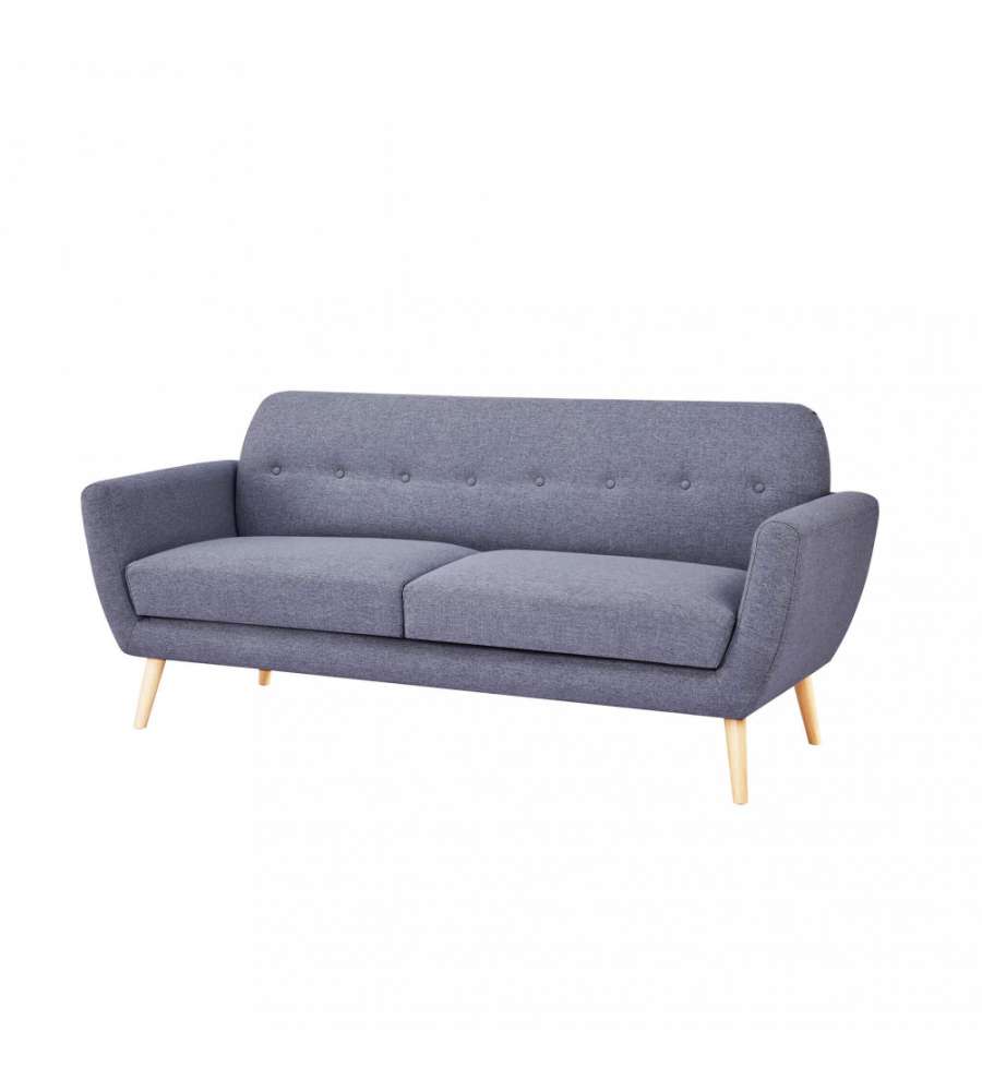 Cosma Divano 3 Posti Burton Grigio Scuro in Tessuto 193x79x86 cm