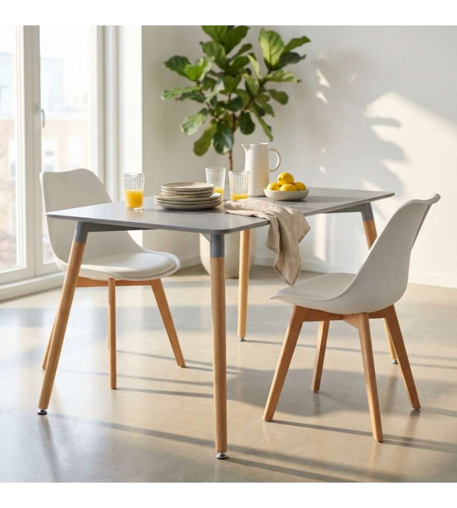 Cosma Tavolo da Giardino Rettangolare Grigio 140x80 cm in Acciaio