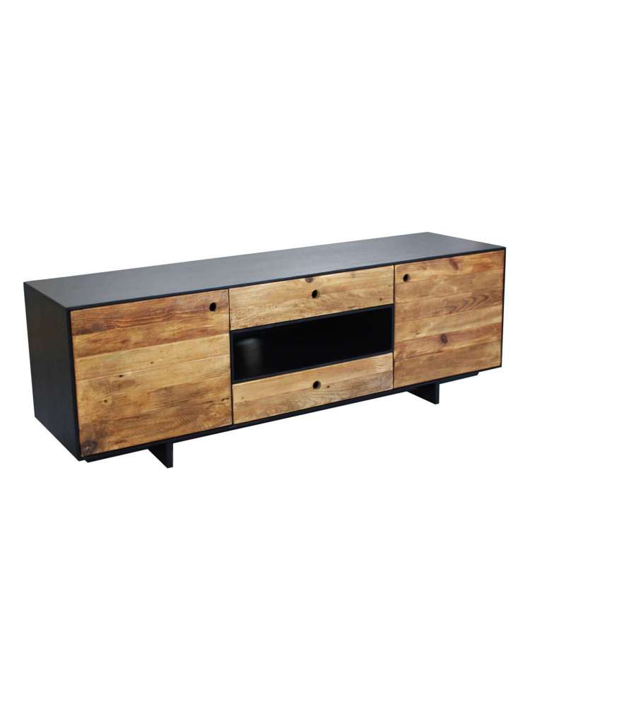 Cosma Porta TV Edgar in Pino Riciclato 180x48x60 cm Marrone