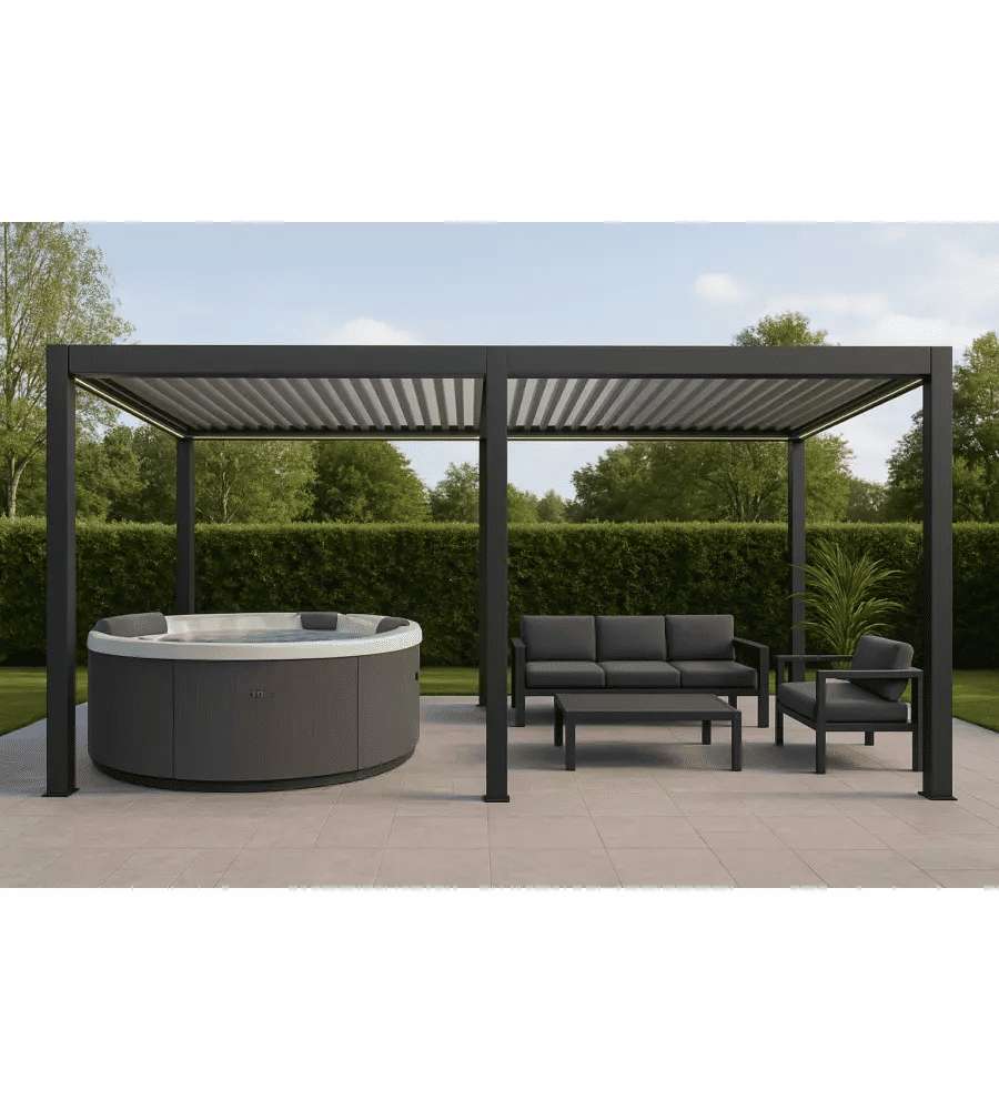 Giardini di Maggio Pergola Bioclimatica Motorizzata Antracite 7,8x4m