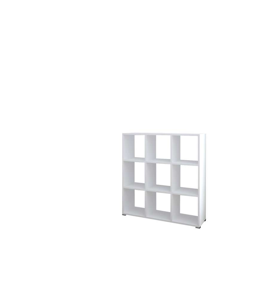 Libreria cubo con anta battente, bianco frassinato, cm 35x35x29